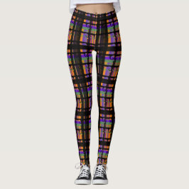 Legging Xadrez Remoinho Assustador de Halloween