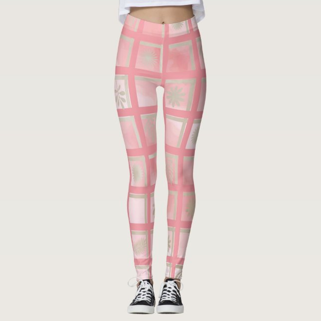 Legging Xadrez Rosa (Frente)