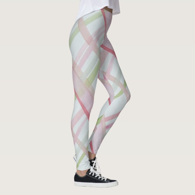 Legging Xadrez rosa com aquarela (Direita)