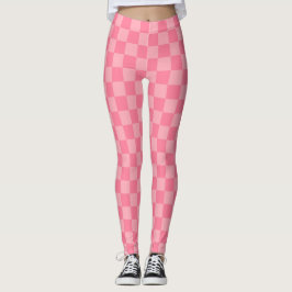 Legging Xadrez Rosa Elegante