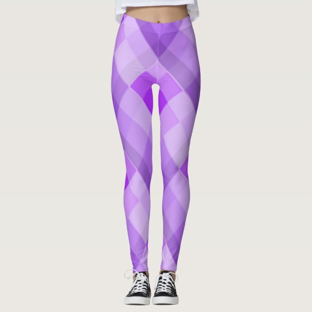 Legging Xadrez roxa (Frente)