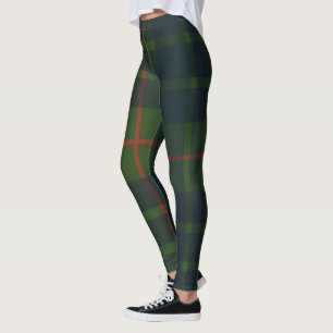 Legging Xadrez Tártan Vermelho Azul Verde Xadrez Escocês