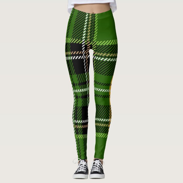 Legging Xadrez verde (Frente)