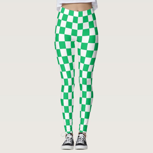 Legging Xadrez verde clássico (Frente)