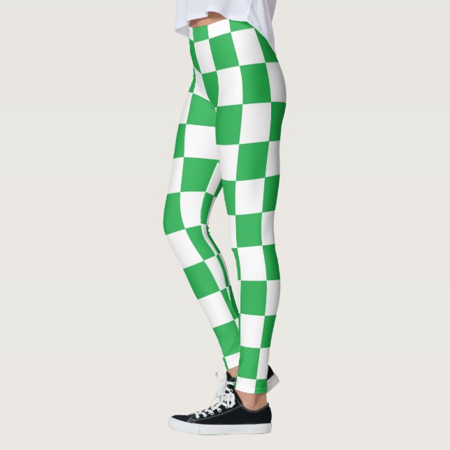 Legging Xadrez Verde e Branco (Esquerda)