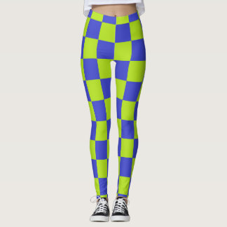 Legging Xadrez Verde Lima e Azul