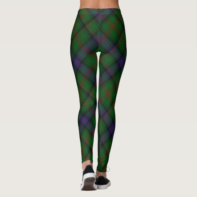 Legging Xadrez verde-tartan Park (Verso)