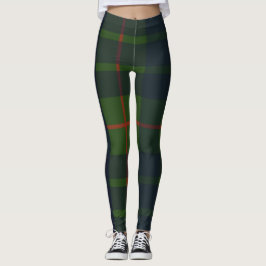 Legging Xadrez Vermelha Verde Tartan escocesa Xadrez