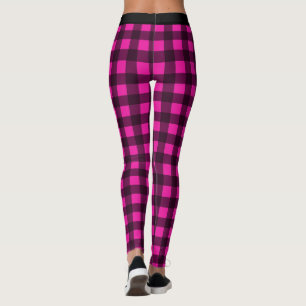 Legging Xadrezes de búfalos preto e rosa