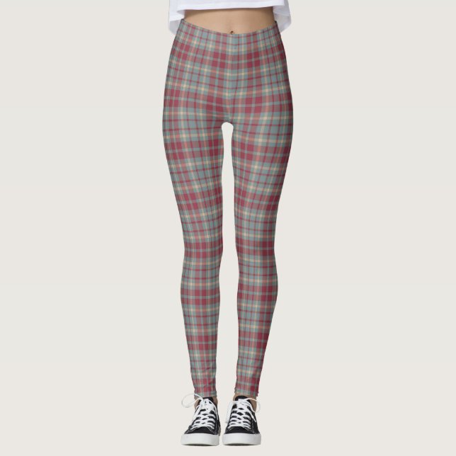 Legging Xadrezes de Natal Pernas de Mulheres (Frente)