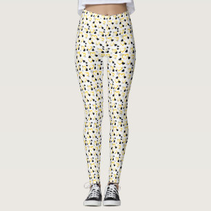 Legging yellow and black hearts