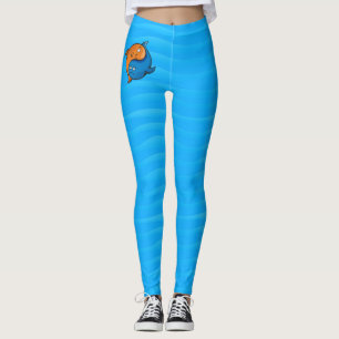 Legging Yin Yang Fish Cartoon