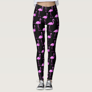 Legging Yoga e exercício de impressão de pássaros rosa