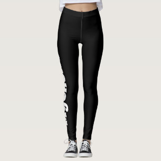Legging Yoga e pilates personalizados preto e branco retro