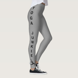 Legging Yoga Junkie Black Silhouette Mulher que Possui Mul