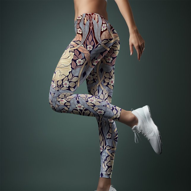 Legging Yoga Lavanda Roxa de Dois Tons William Morris (Criador carregado)