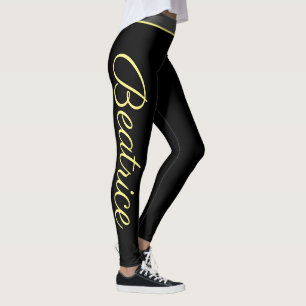 Legging Yoga malhação e ginástica de script amarelo person