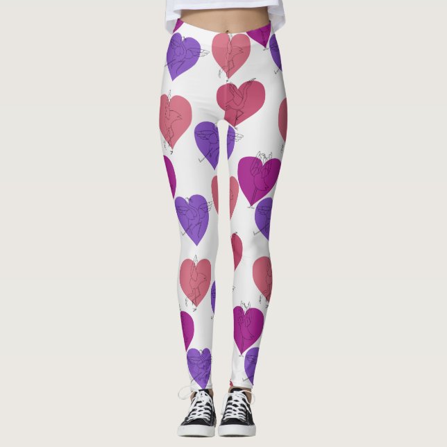 Legging Yoga poses pattern | Yoga seamless pattern 1 (Frente)