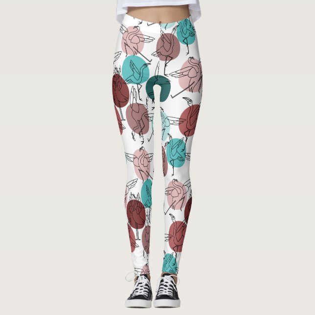 Legging Yoga poses pattern | Yoga seamless pattern 41 (Frente)