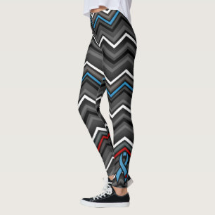 Legging Zag azul/vermelho... Diabetes