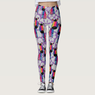 Legging Zebra arco-íris