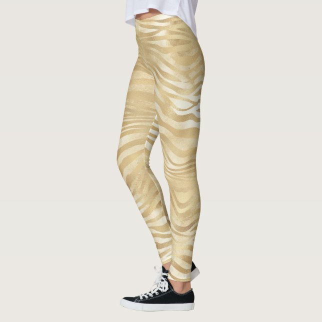 Legging Zebra Dourada de Mouro Branco (Esquerda)