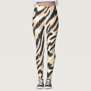 Legging Zebra Leopardo Escrivora: Pele de Vintagem