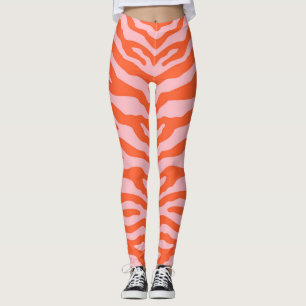 Legging Zebra Print Orange e Pink