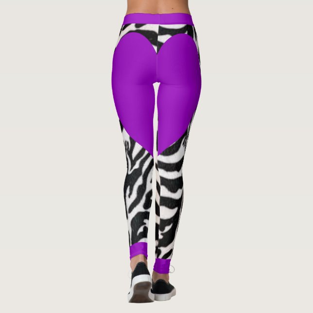 Legging Zebra roxa (Verso)