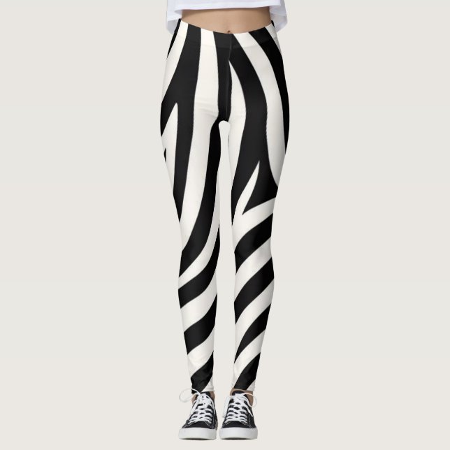 Legging Zebra Stripes Moderno Impressão (Frente)