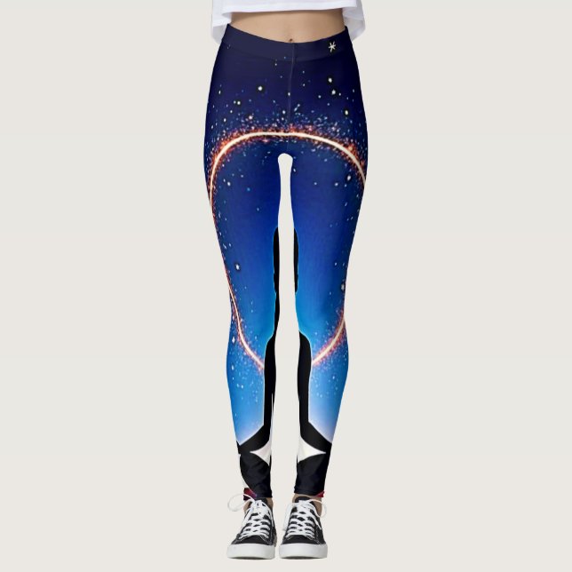 Legging Zen Sob as Estrelas: Meditação Cósmica (Frente)