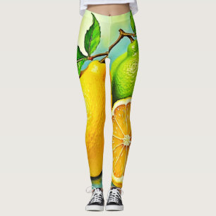 Legging Zesty Citrus Burst of Sunshine Design