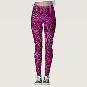 Legging Zibra Stripes rosa quente