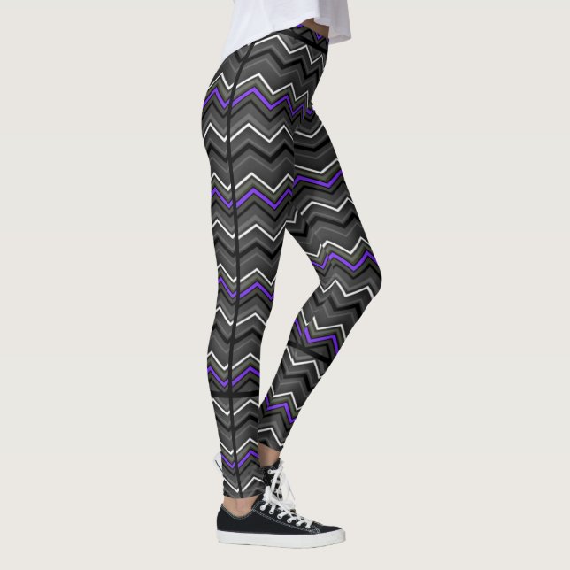 Legging Zig. Roxo com Striping Preto...Epilepsia (Direita)