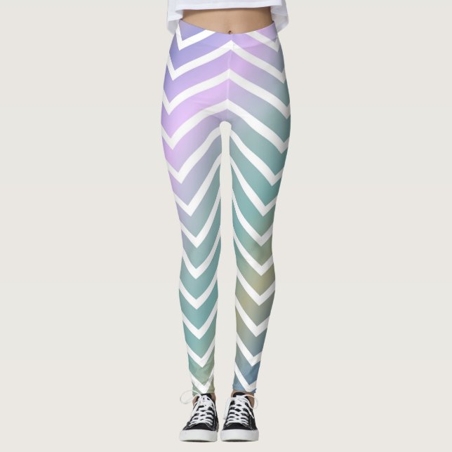 Legging Zig zag - cores metálicas, rapsódia roxa (Frente)