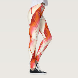 Legging Zigue-zague de coral vivo ou serras digitais, ao s