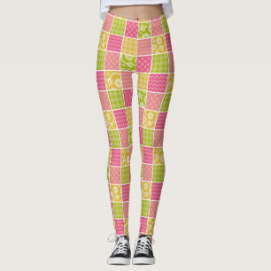 Legging Zigzag, Chevron, Bolinhas, Gingham, Patchwork