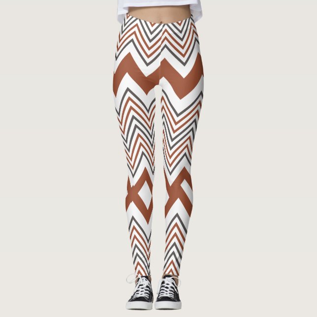 Legging Zigzag Colorida de Verão (Frente)