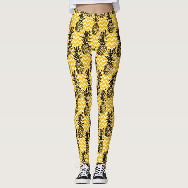 Legging Zigzags de abacaxi (Frente)