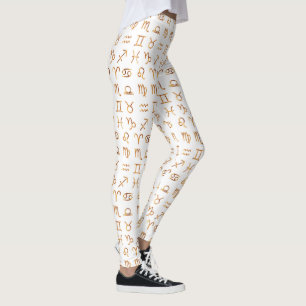 Legging Zodiac Horoscope e Astrologia Sinais Dourados Sím