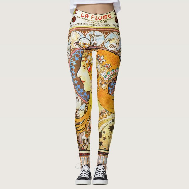 Legging Zodíaco 1896 de Alfons Mucha (Frente)