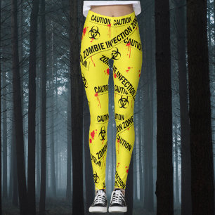 Legging Zombie Infectado Caution Blood Sstandard