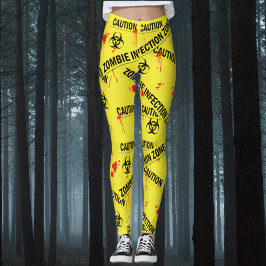 Legging Zombie Infectado Caution Blood Sstandard