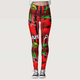 Legging Zuckersüße rote Kirschen mit witzigen Spruch