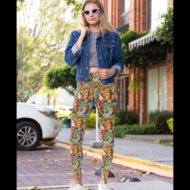 Leggings 1 de quadrinhos de arte pop (Criador carregado)
