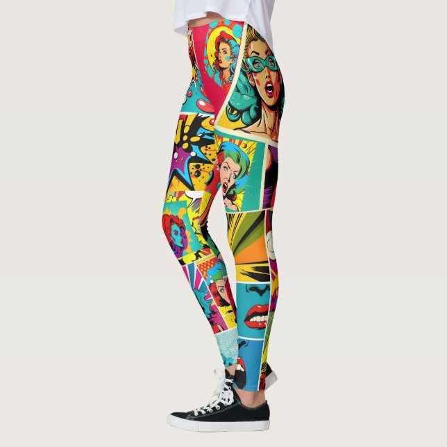 Leggings 2 de quadrinhos de arte pop (Esquerda)