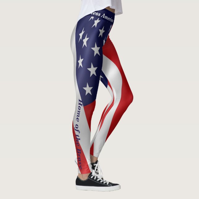 Leggings 4th JULY American Flag USA Parade (Direita)