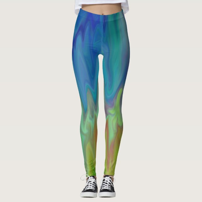 Leggings Abstrato azuis (Frente)