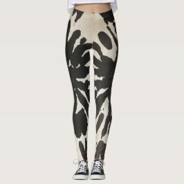Leggings Abstrato brancas pretas modernas