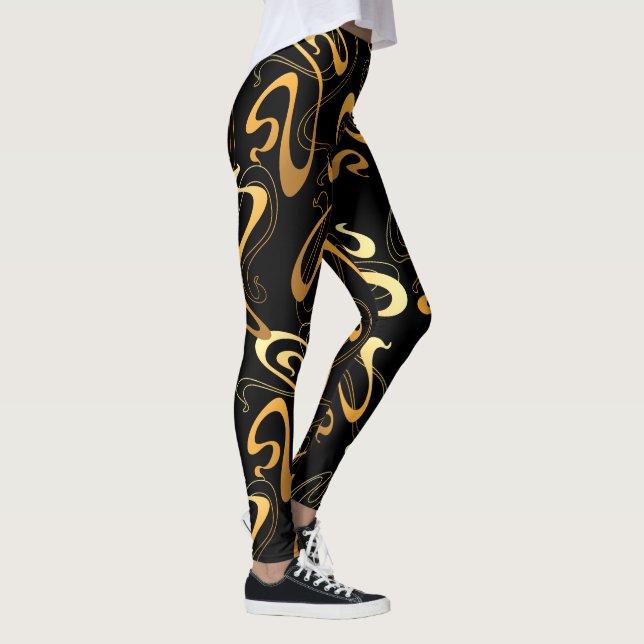 Leggings Abstrato cor-de-escuro (Direita)